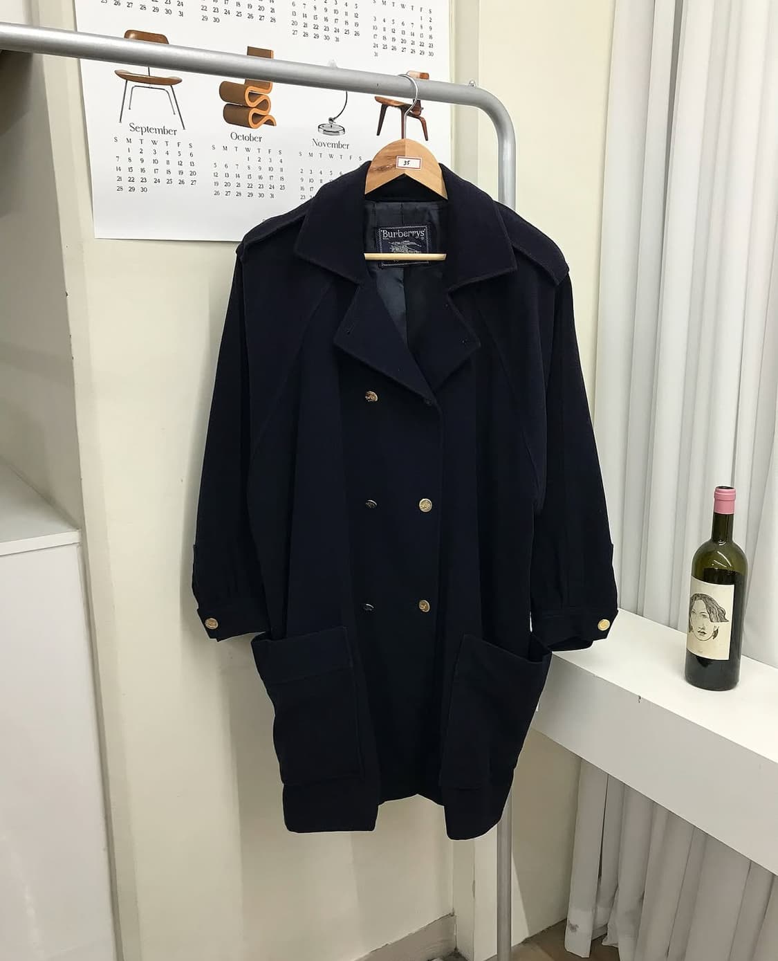 버버리 캐시미어 금장 더블 코트 상품이미지1