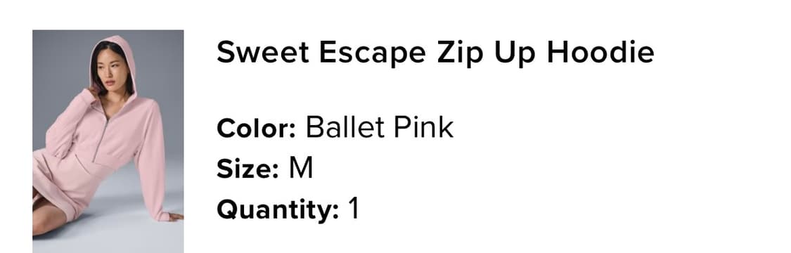 [품절상품,새상품] ALO 알로 요가 크롭 후드집업 발레 핑크🩰💗 상품이미지4