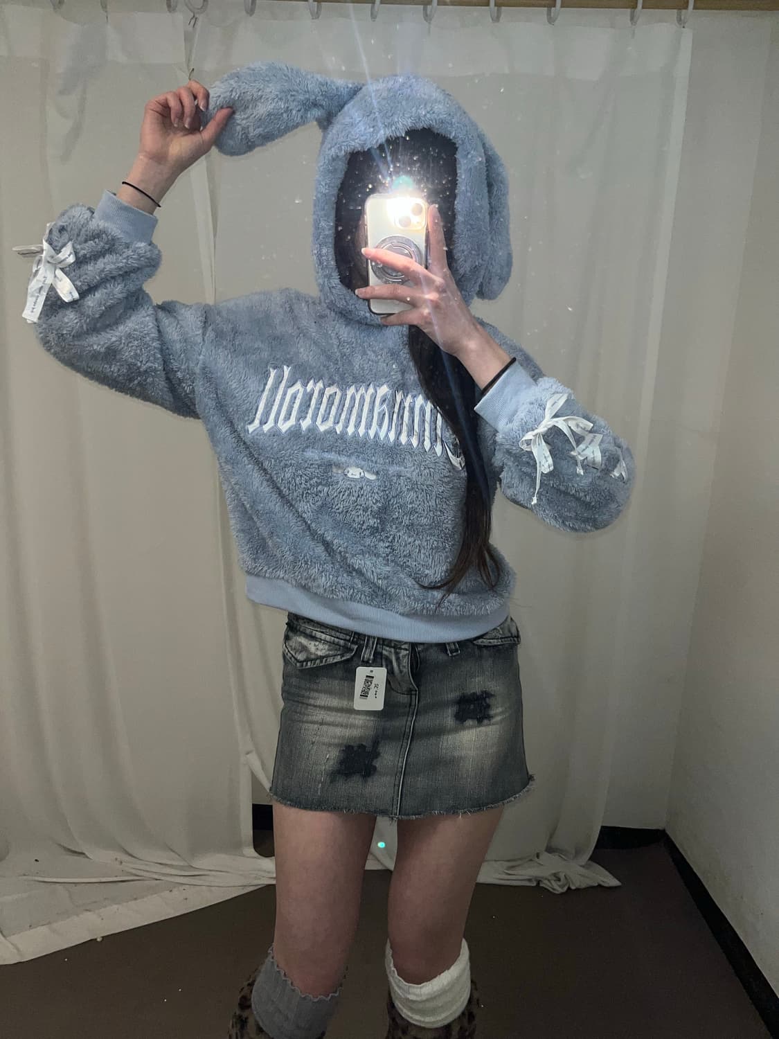 시나모롤 후리스 후드티 상품이미지6