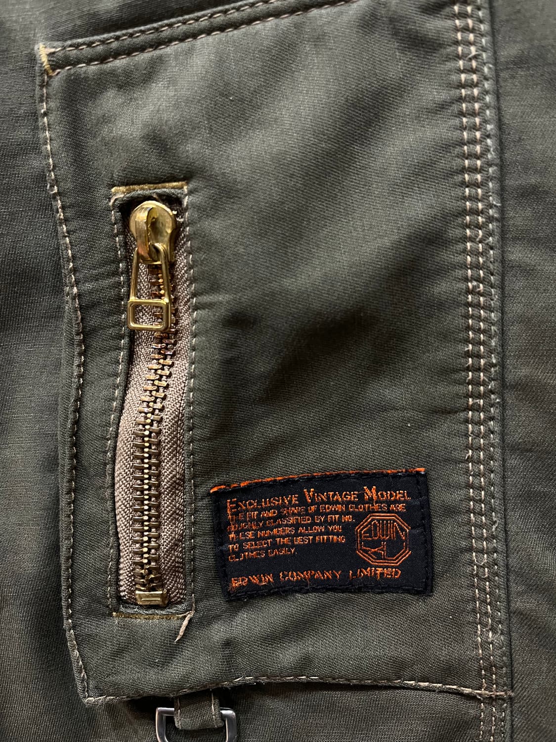 에드윈 재팬 빈티지 익스클루시브 팬츠 카키 상품이미지3