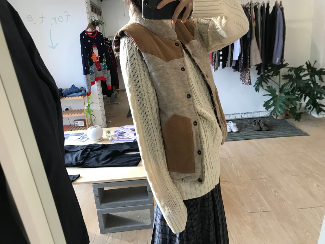 vintage reversible vest 상품이미지4