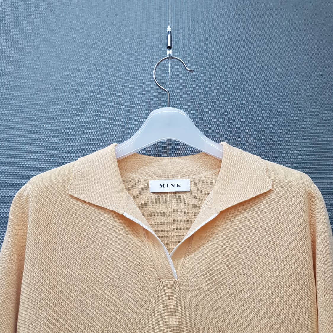 한섬 마인 오픈카라 반팔 니트 F사이즈 상품이미지2