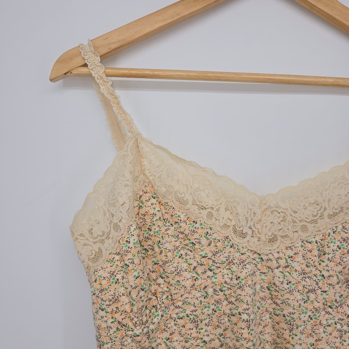 일본 빈티지 플라워 레이스 끈나시 블라우스 상품이미지4