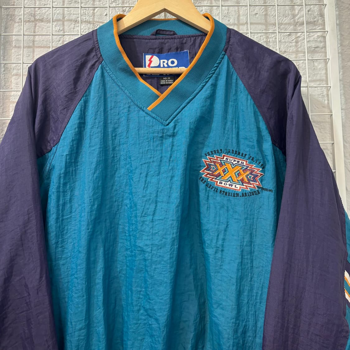 90s 프로 플레이어 올드스쿨 빈티지 슈퍼볼 웜업 M 상품이미지3