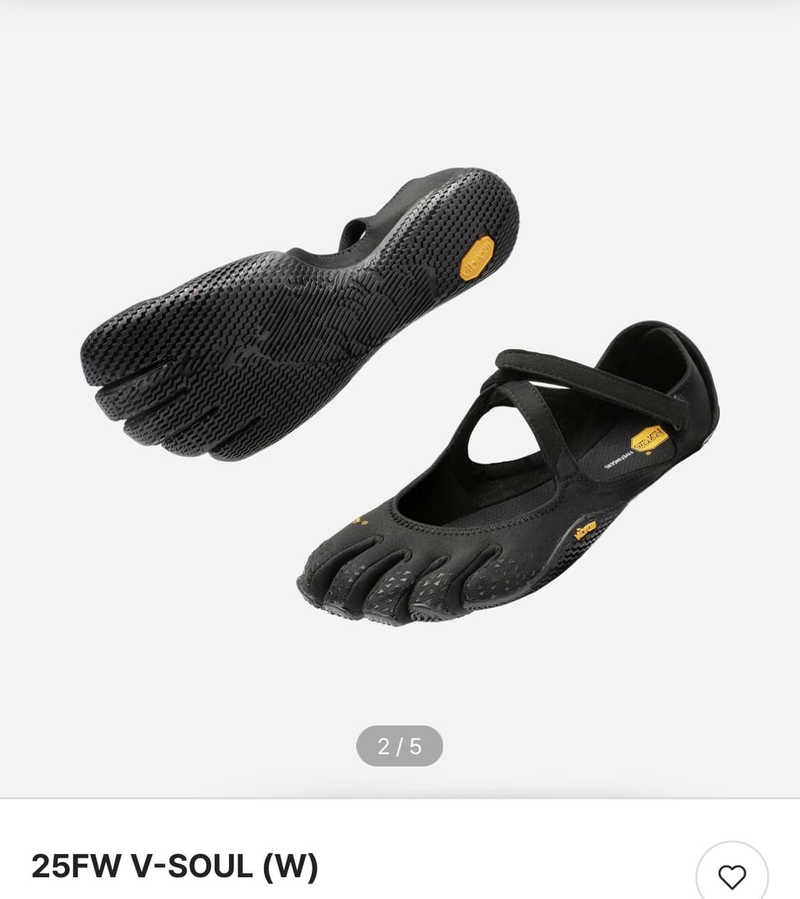 비브람 파이브핑거스 V-SOUL 블랙 37 상품이미지1