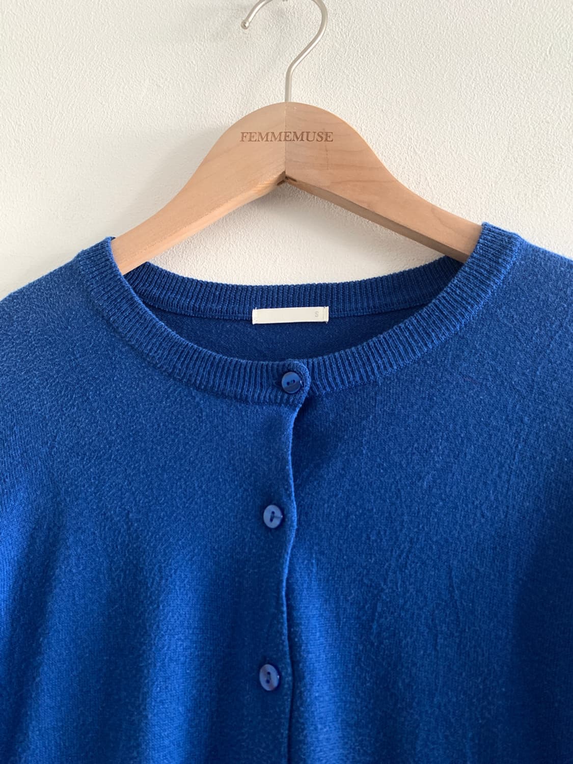 (Vintage)Blue Button Knit Cardigan 상품이미지2