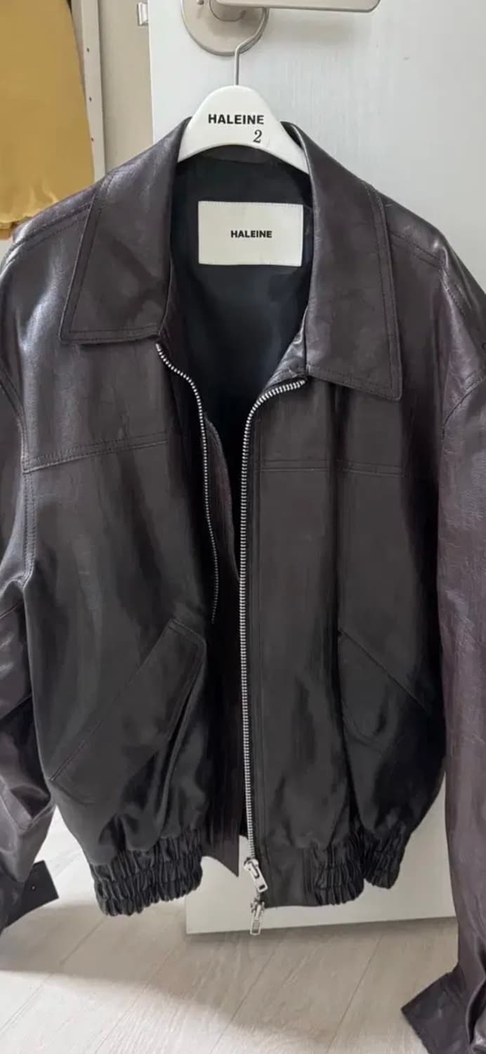 알렌느 그라데이션 레더 자켓 상품이미지1