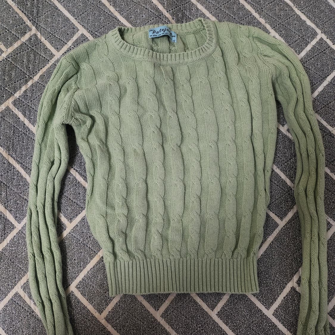 페일제이드 케이블 니트 민트 상품이미지1