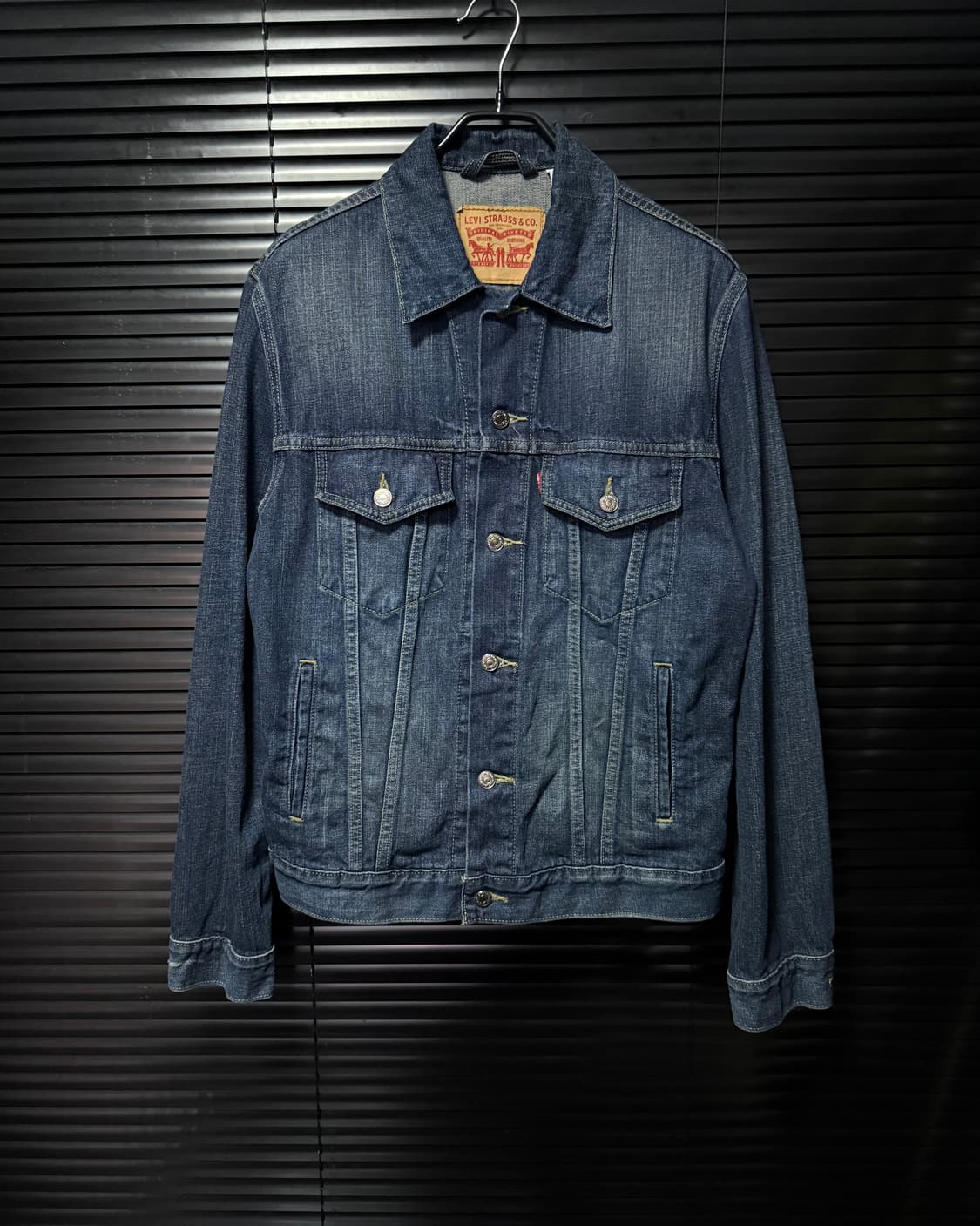 리바이스 중청 데님 워크 트러커 청 자켓 워싱 워시드 M 95 아메카지 상품이미지2