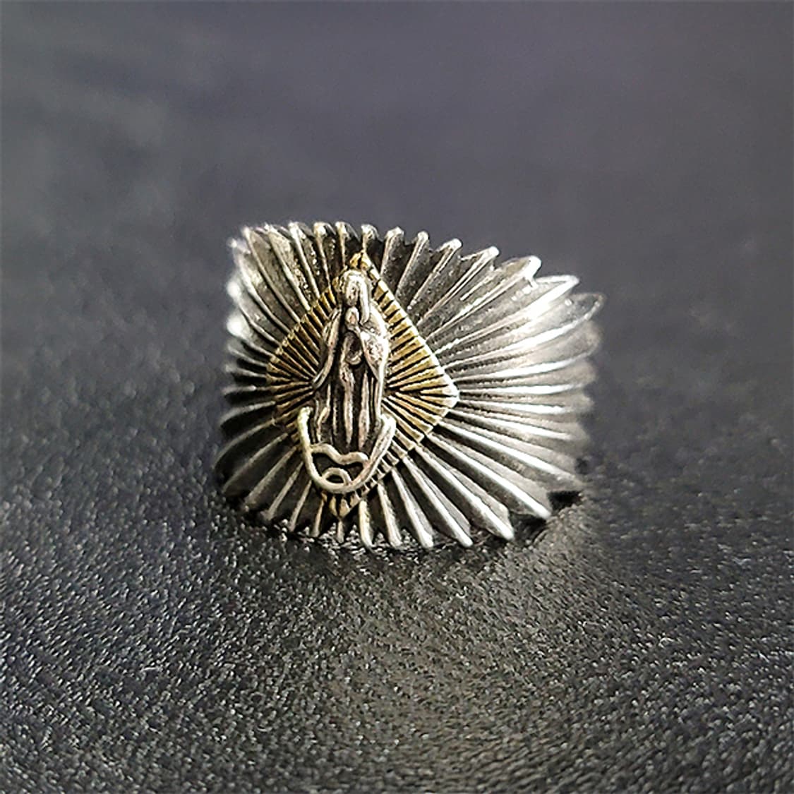 성모마리아 실버 남자 엔틱 빈티지 명품 기독교 천주교 반지 상품이미지1