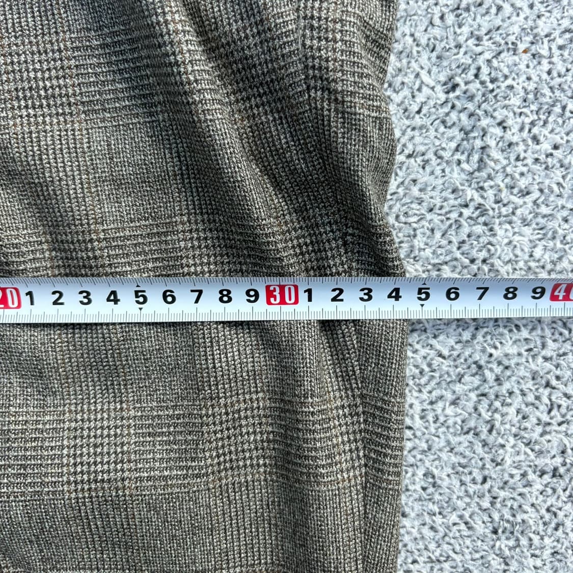 92-106 갤럭시 울 핀턱 체크 팬츠 0602J1 상품이미지8