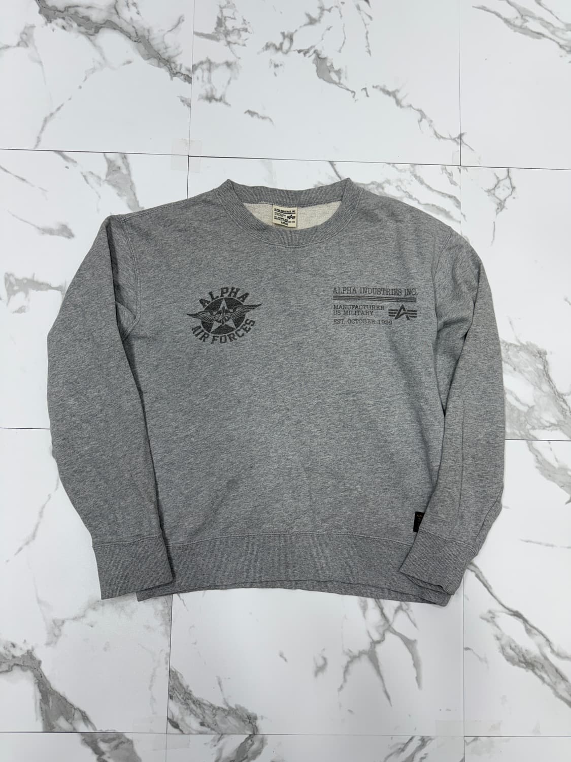 알파 인더스트리 프린팅 맨투맨 상품이미지1