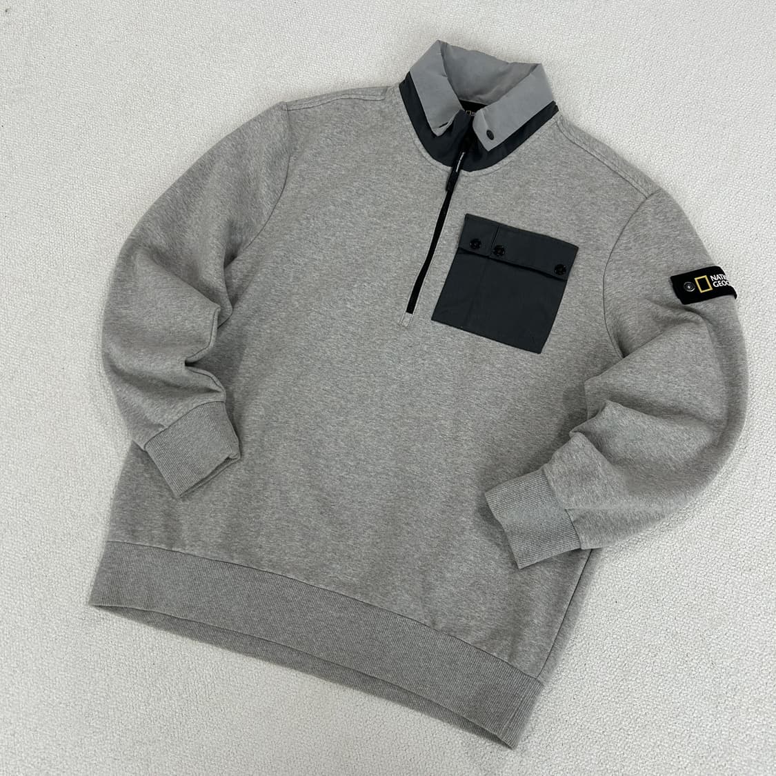 내셔널지오그래픽 맨투맨 티셔츠 그레이 XL 상품이미지1