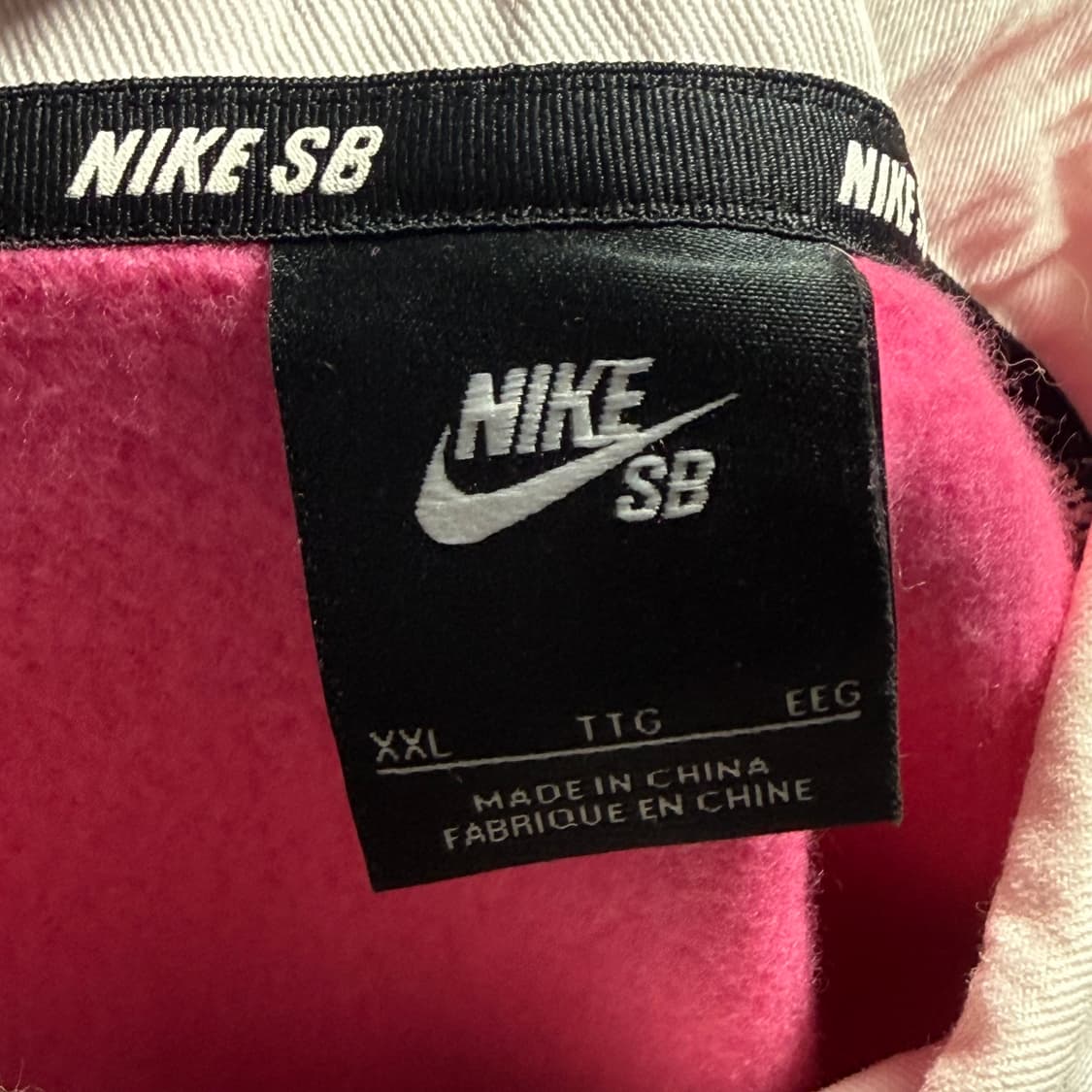 XXL 나이키 핑크 기모 카라 럭비티 상품이미지4