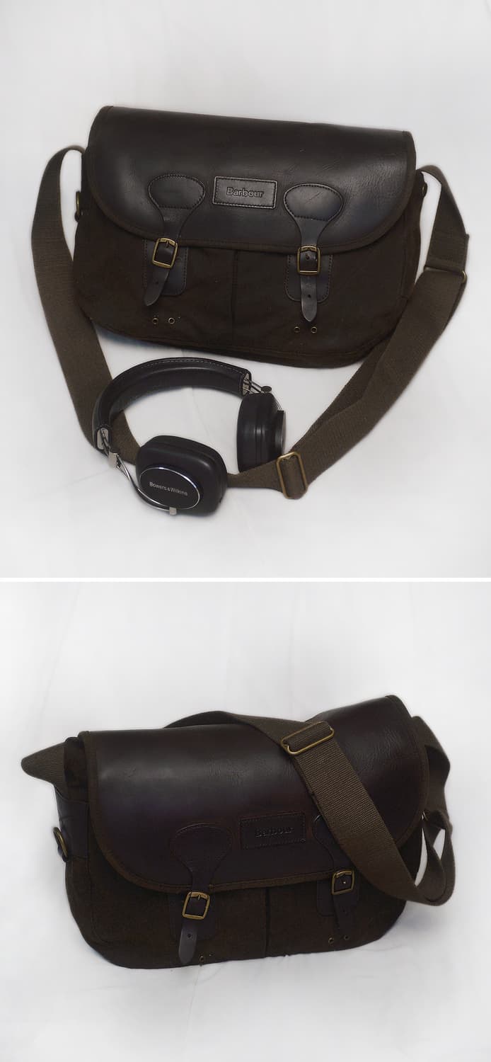 바버 (Barbour) 타라스 왁스 캔버스 레더 숄더.크로스 메신저백 상품이미지2