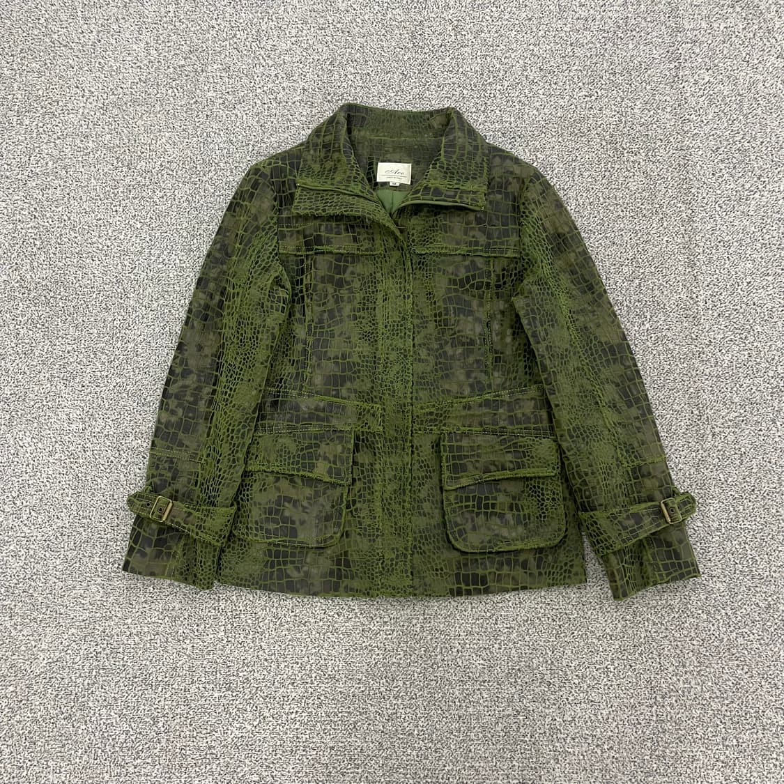 ACE 이탈리 악어 무늬 여성 가죽자켓 상품이미지1