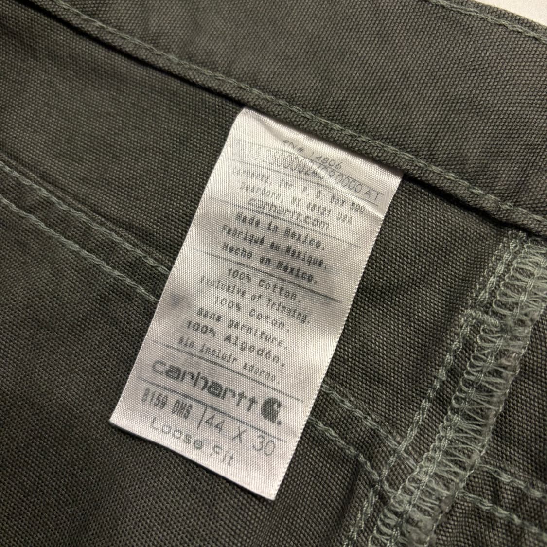 [44x30] 칼하트 빅사이즈 루즈핏 워크 팬츠 그린 새상품 C289 상품이미지8