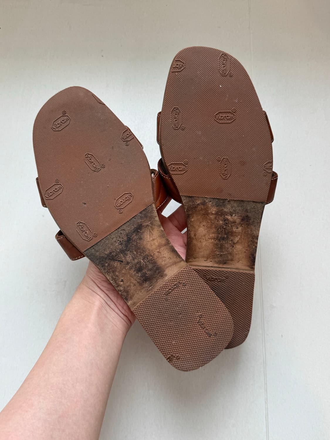 에르메스 오란 슬리퍼 샌들 브라운 골드 36 230 상품이미지4