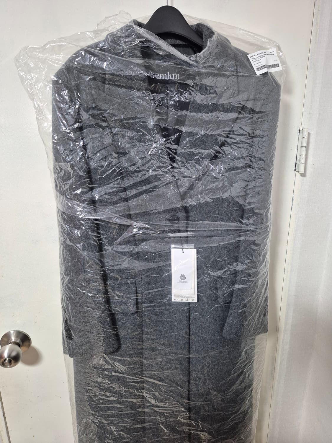 25FW 으음키임 울 캐시미어 카라 배색 롱코트 상품이미지7