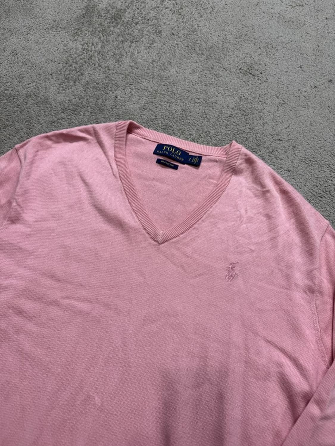 폴로 피마코튼 브이넥 니트 S 상품이미지2