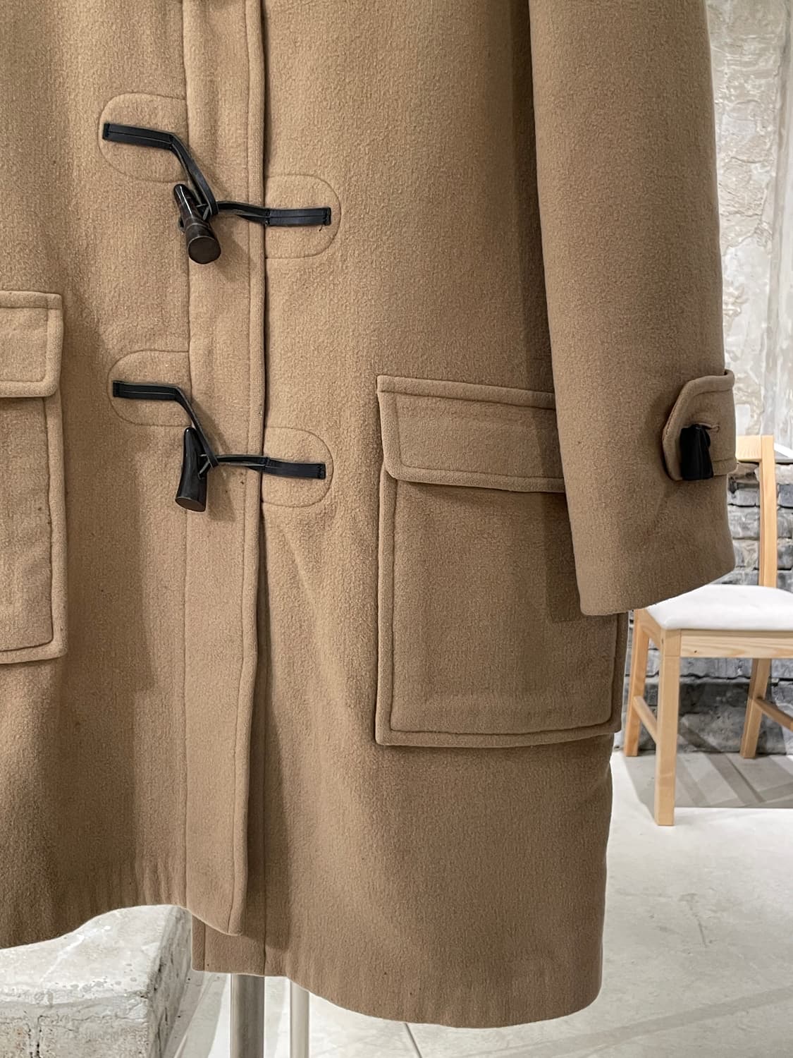 버버리 베이지 스페셜리티 울 후디 더플 코트 상품이미지5