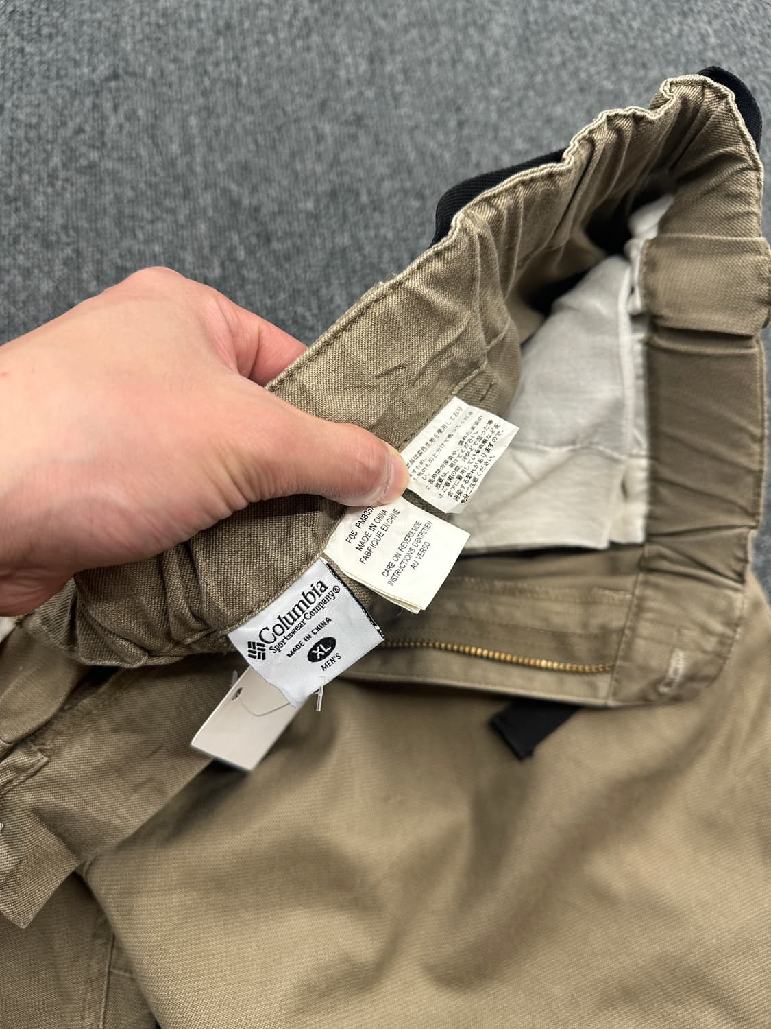 XL) 콜롬비아 베이지 더블니 코튼팬츠 상품이미지4