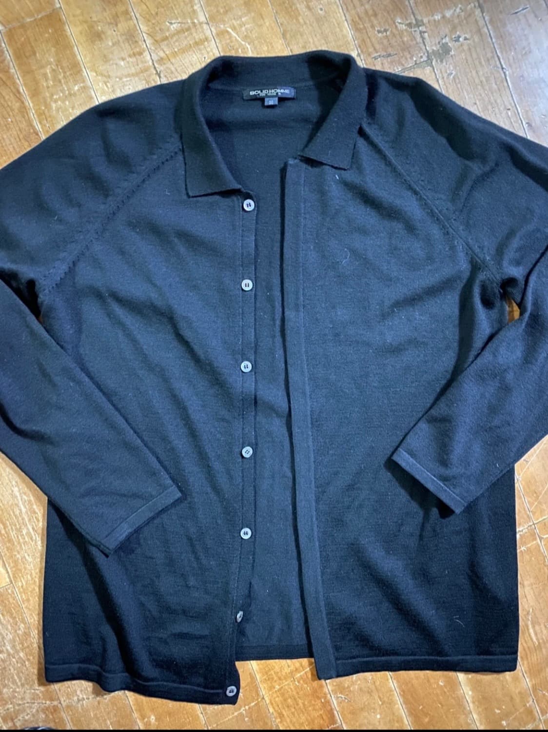 솔리드옴므 남성 블랙 니트 가디건 50 (105) 상품이미지1