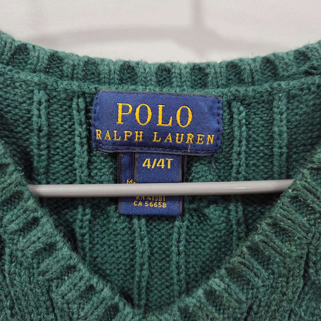 폴로랄프로렌 키즈 케이블 니트 베스트 4/4T  상품이미지3