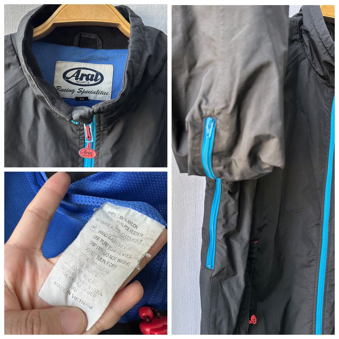 아라이 구형 레이싱 바람막이 자켓 블랙 M 상품이미지10