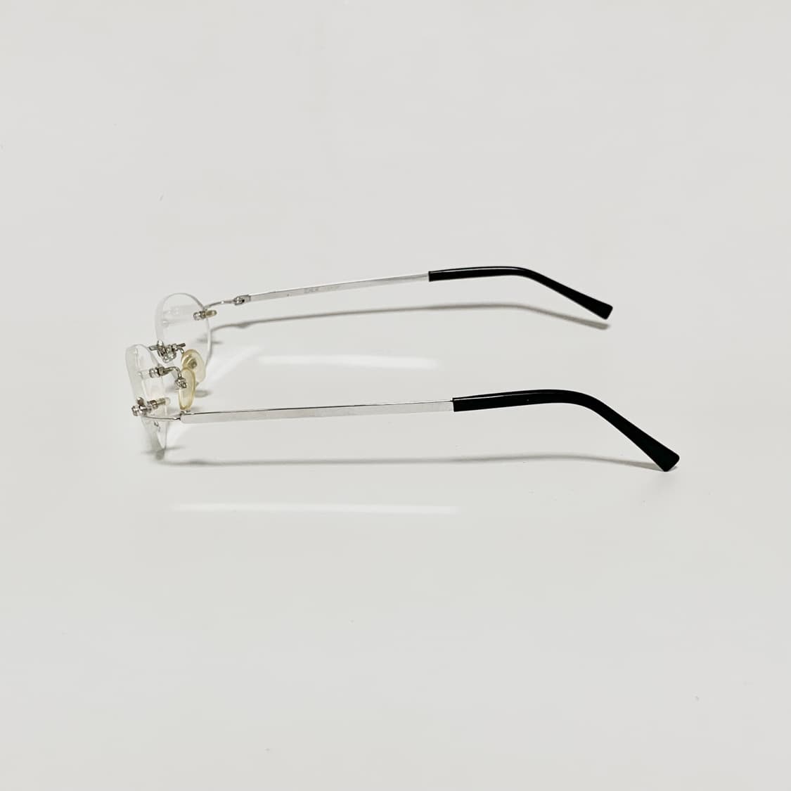 829 무테 남자 슬림 실버 메탈 안경테 빈티지 데드스탁 픽키 상품이미지3
