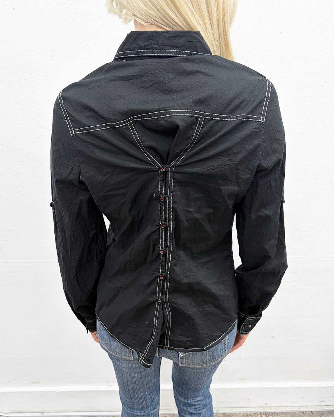 빈티지 백 버튼 디테일 셔츠 상품이미지4