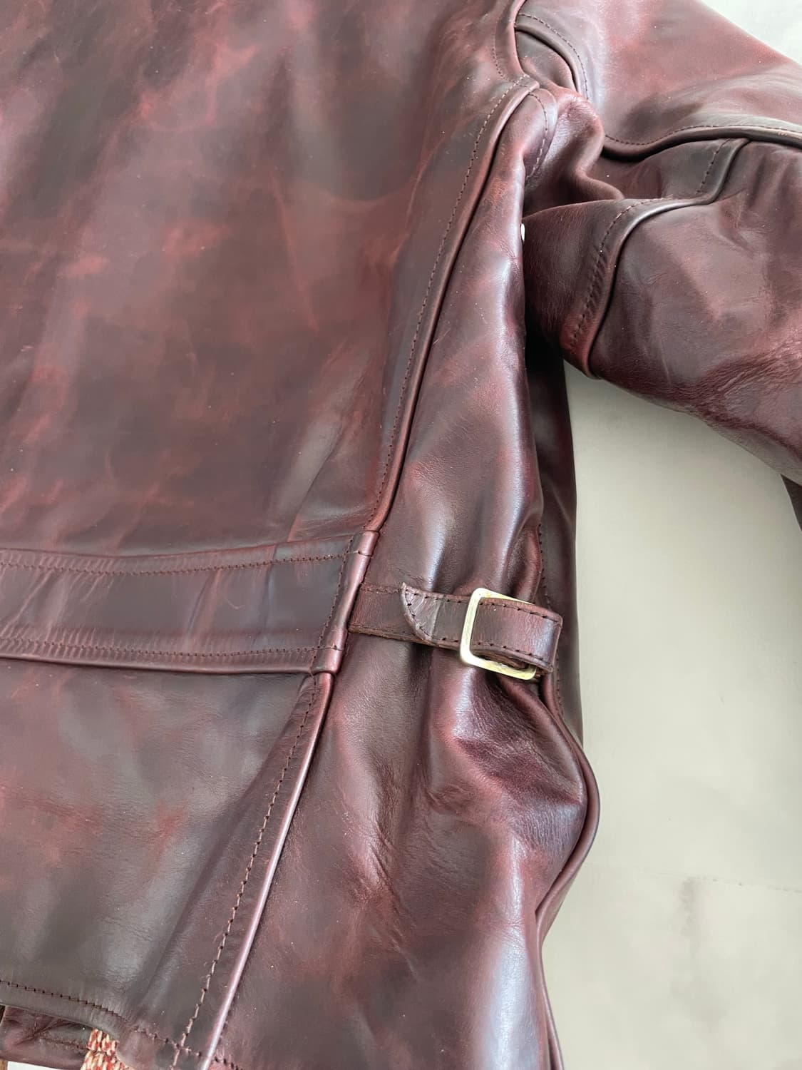 [38] 에어로레더 하프벨트 크롬악셀 호스하이드 말가죽 코도반 상품이미지9