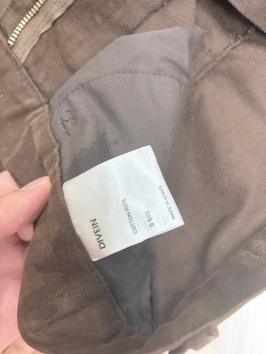 다이브인 워시드 커브드 치노 팬츠 브라운, 0사이즈 상품이미지6