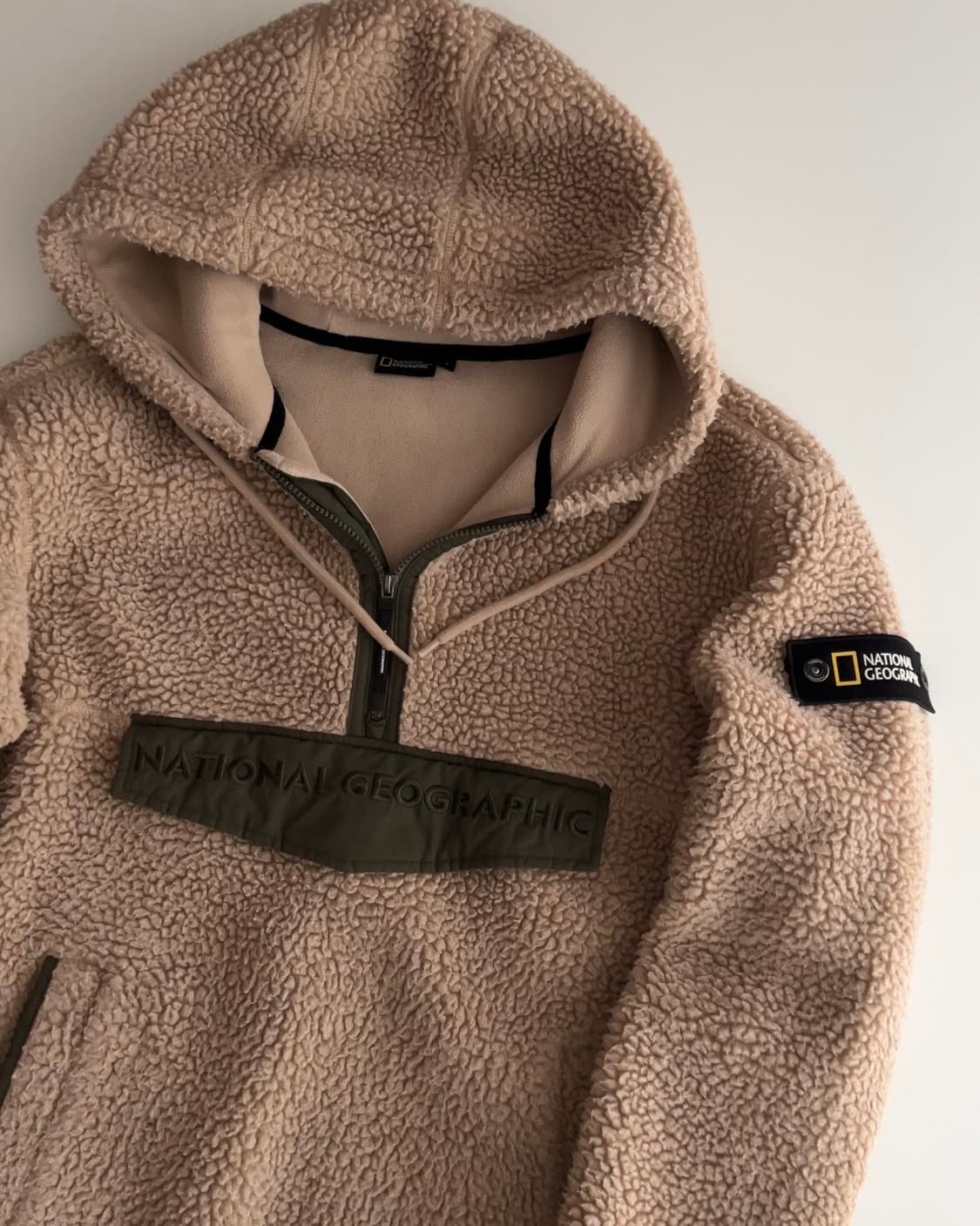 내셔널지오그래픽 플리스 후드 아노락 자켓 L 상품이미지2