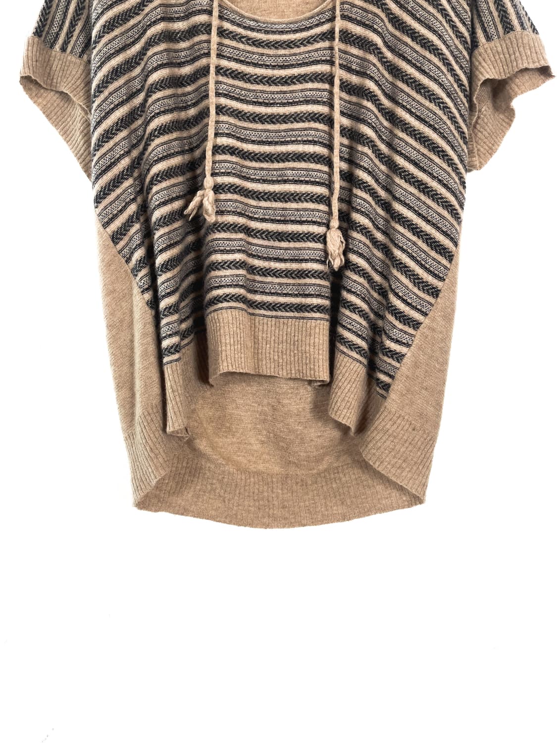 빈티지 울 블렌드 레이어드 반팔 니트 상품이미지3