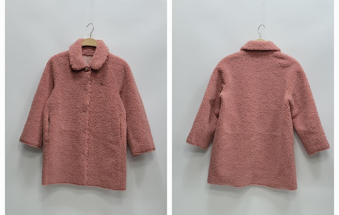 DAKS 닥스 키즈 무스탕 부클 코트 / 아동 130 (11Y) 핑크
 상품이미지1