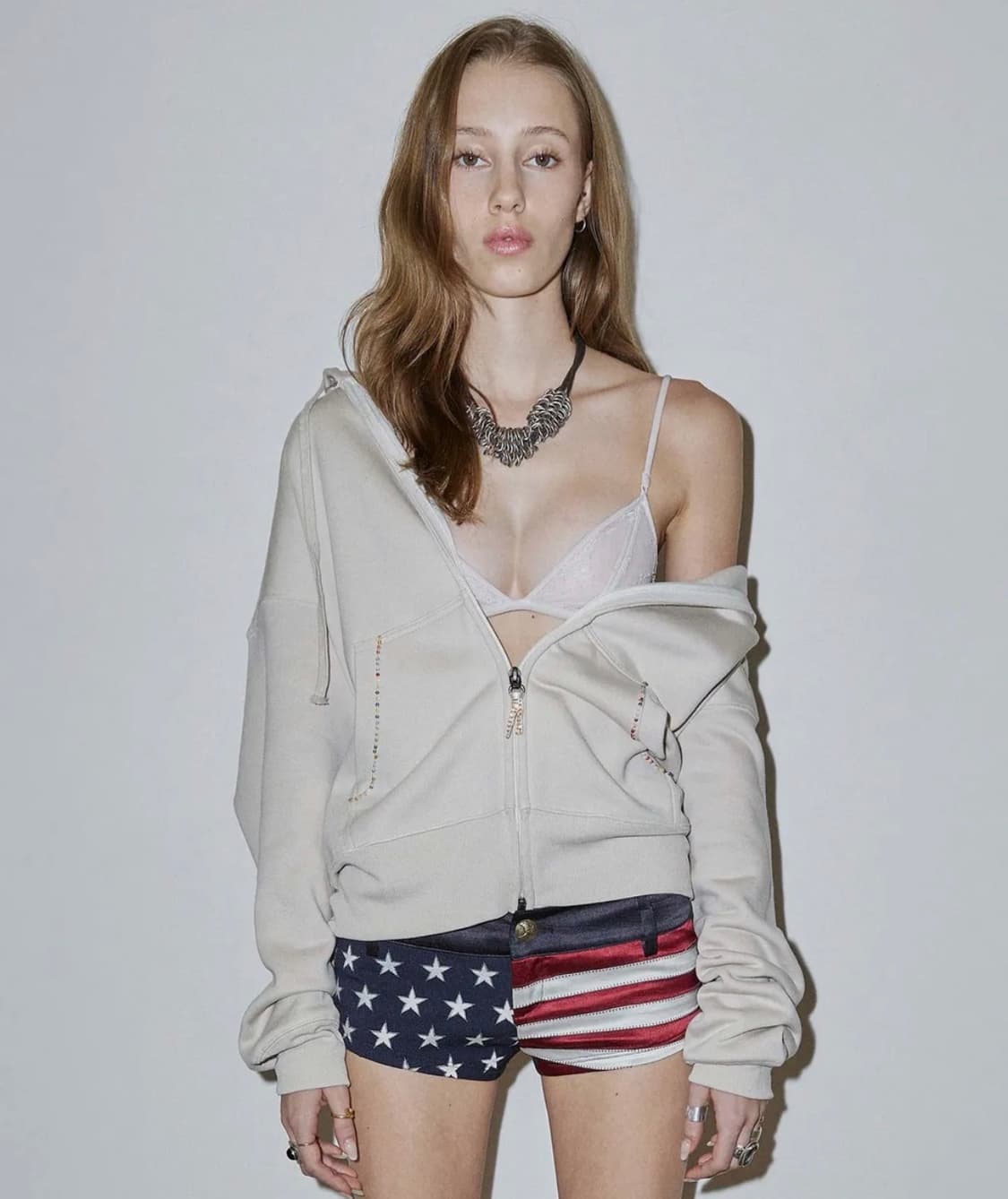 스컬프터 세인트 후드집업 화이트  상품이미지2