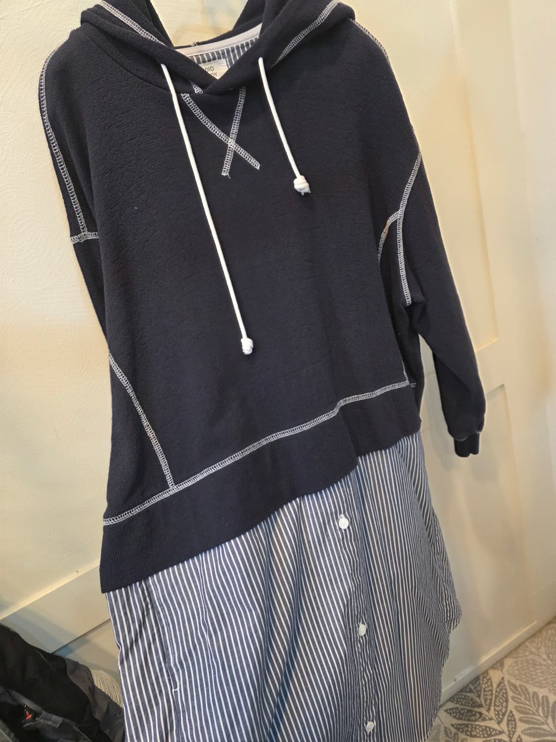 스튜디오 톰보이 후드  믹스 레이어드  셔츠원피스 상품이미지4