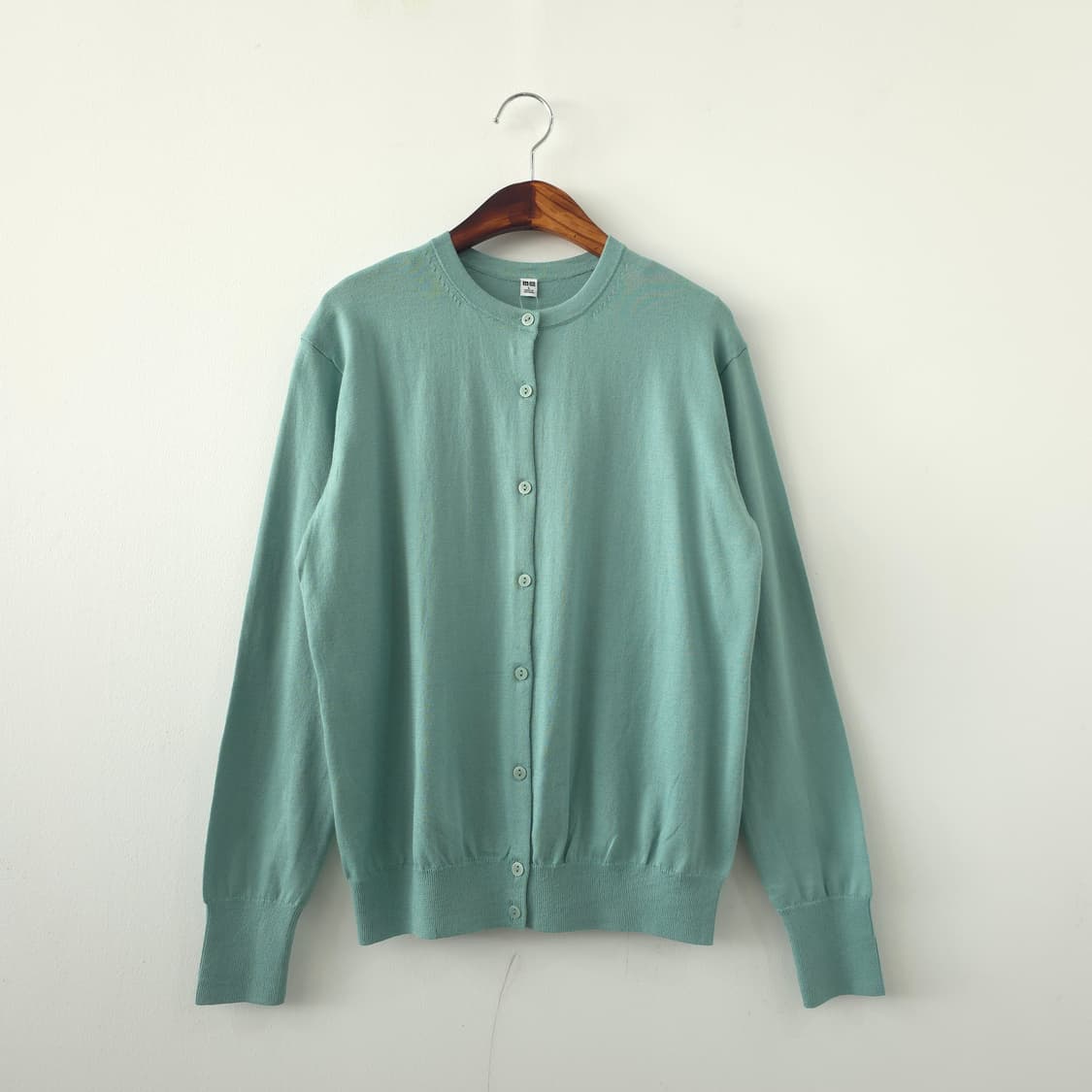 재팬 유니클로 코튼 UV 컷 민트 그린 니트 가디건 상품이미지1