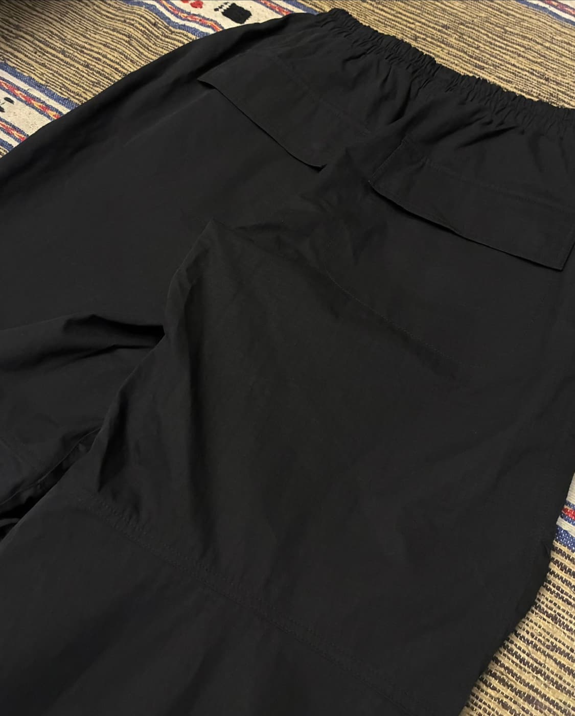 (M)ETCE 이티씨이 나일론 립스탑 더블니 라운지 와이드팬츠 상품이미지7