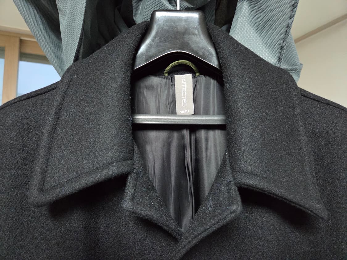 [S] 언어펙티드 오버사이즈드 싱글 코트 블랙 상품이미지2