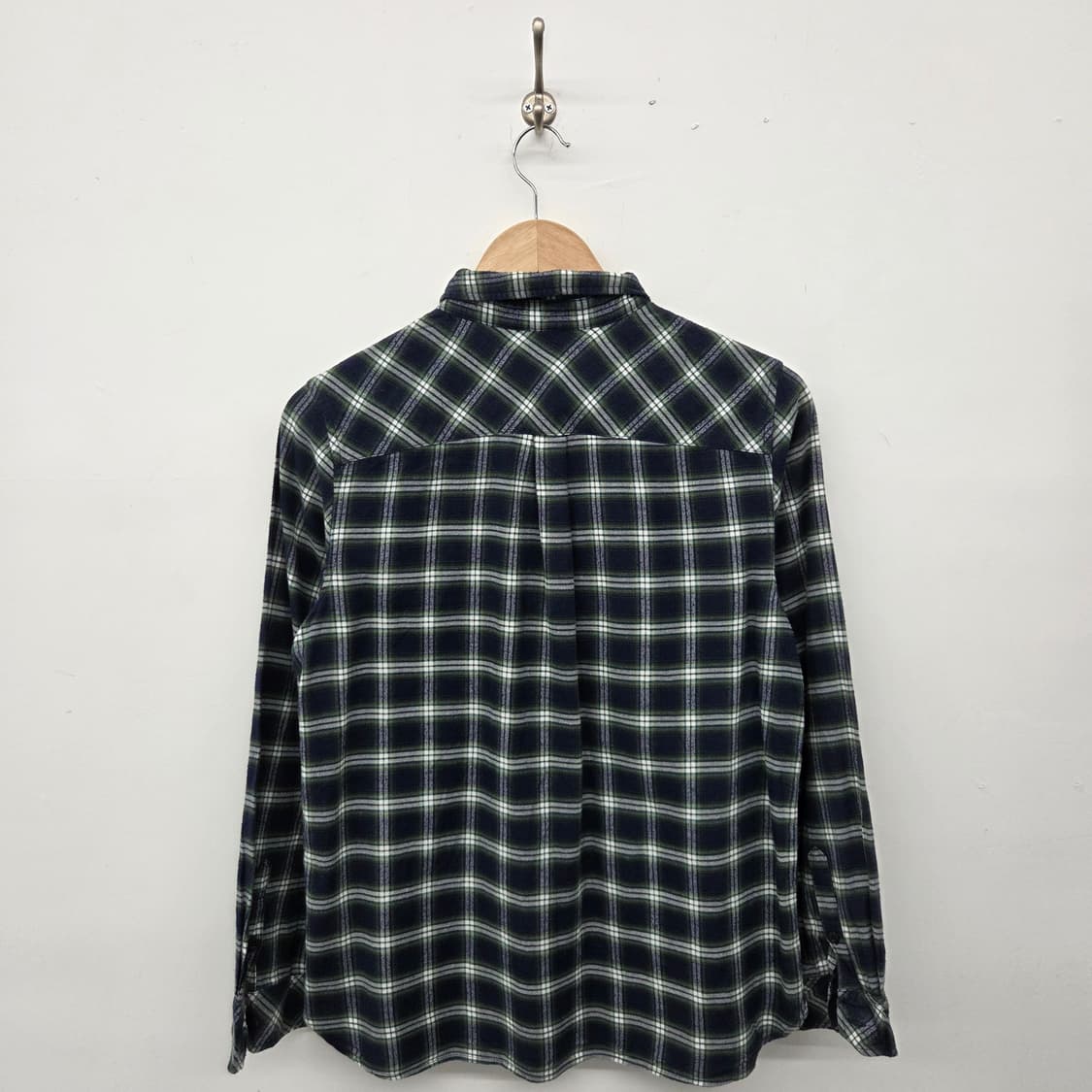 해리스트위드 패치 체크 셔츠 여성 M 상품이미지5