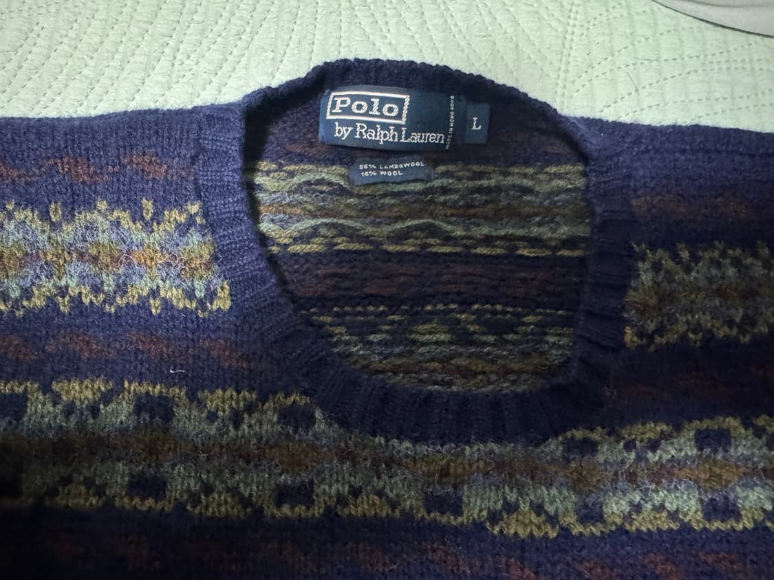 폴로 페어아일 니트 L 상품이미지2
