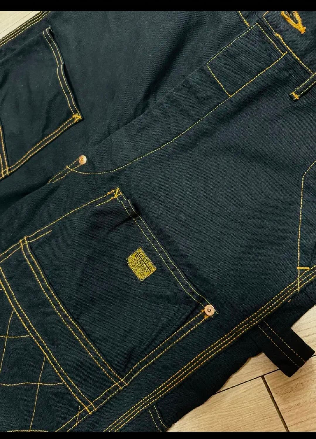 캐피탈 씬 캔버스 럼버 팬츠 블랙 상품이미지2