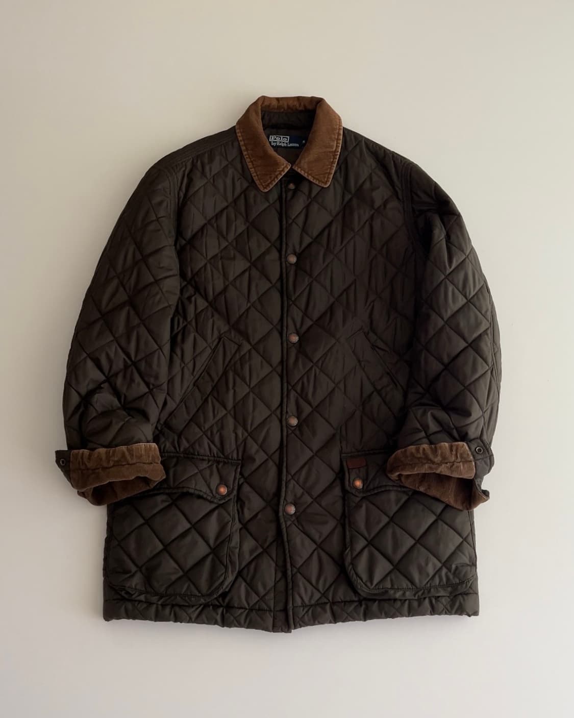 폴로 랄프로렌 코듀로이 카라 퀼팅 자켓 M 100-105 상품이미지1