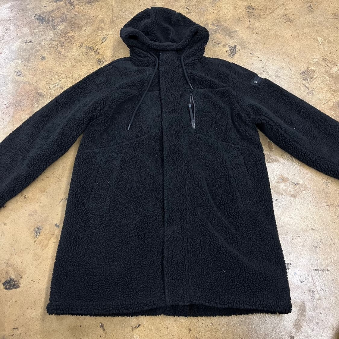 [정품/XL] 내셔널지오그래픽 검정색 뽀글이 후리스 후드집업 b18 상품이미지3