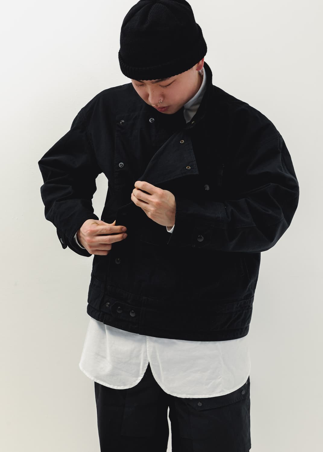 엔지니어드 가먼츠 모토자켓 블랙 페이크스웨이드 상품이미지3