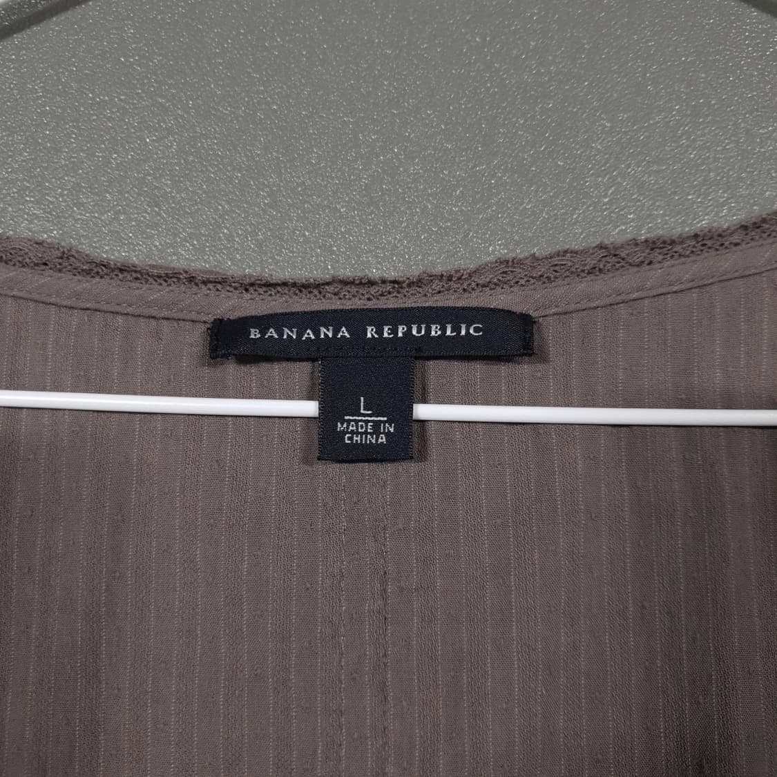 여성 L) 바나나리퍼블릭 셔링 리본 퍼프 반팔 블라우스 브라운 상품이미지4