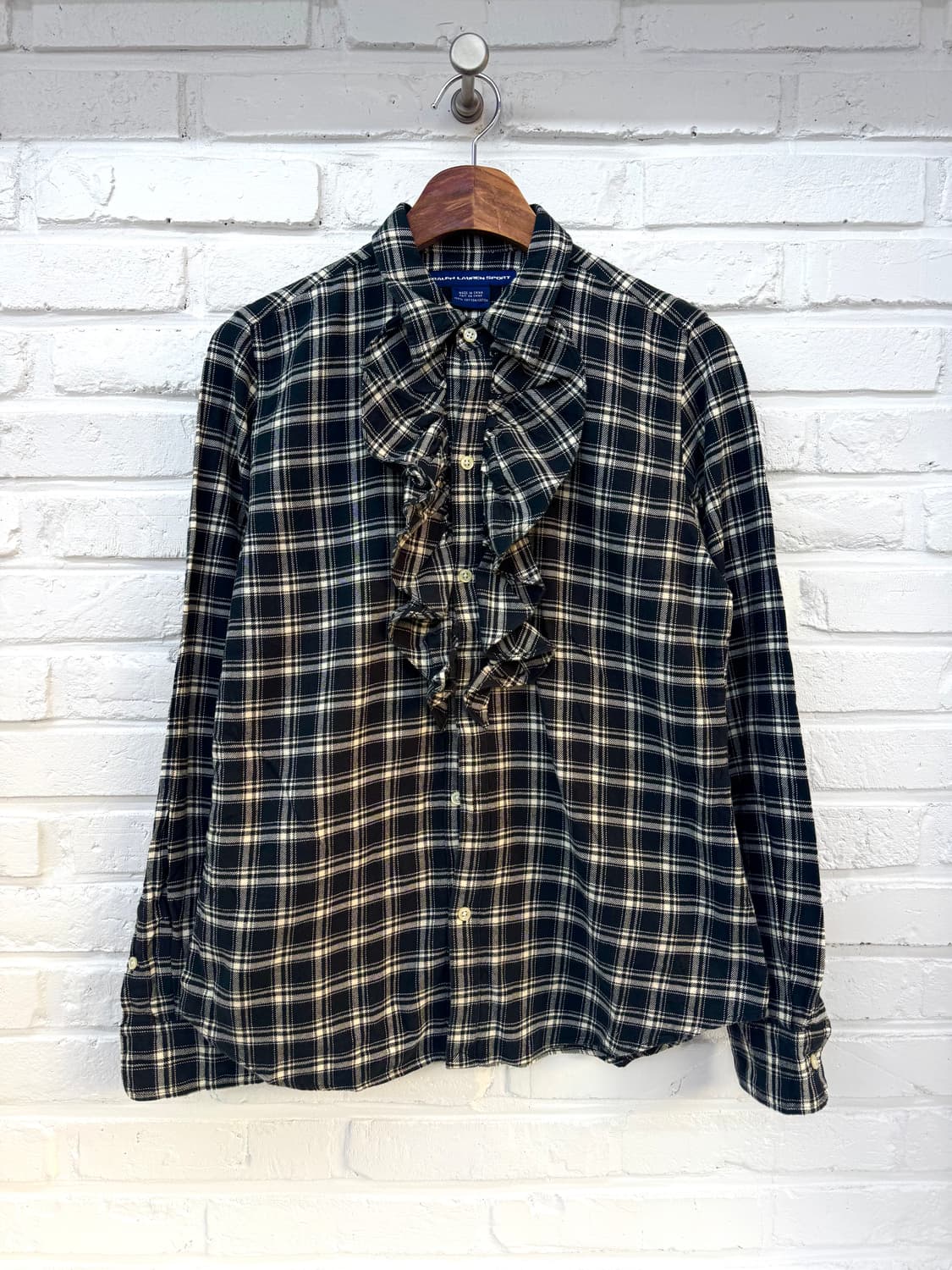 랄프로렌 스포츠 체크 러플셔츠 상품이미지3