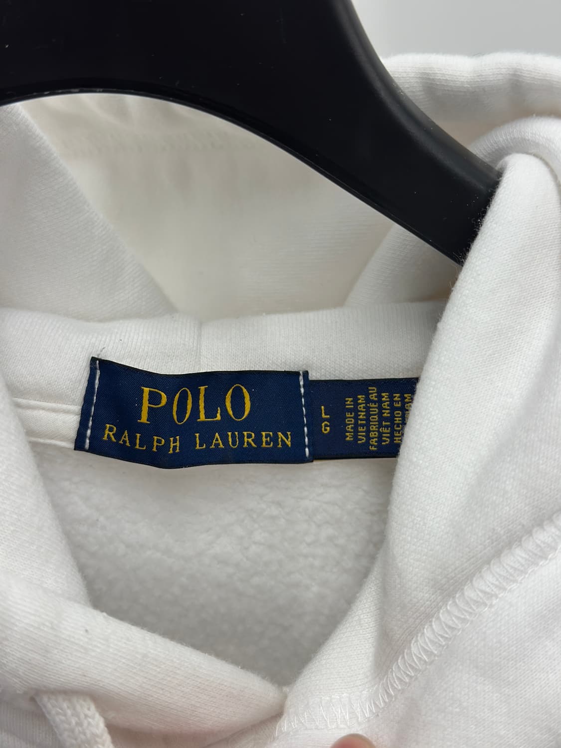 폴로 랄프로렌 빅로고 화이트 후드티  상품이미지7